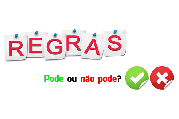 imagem com os dizeres regras pode ou não pode sobre etiqueta em casas de swing